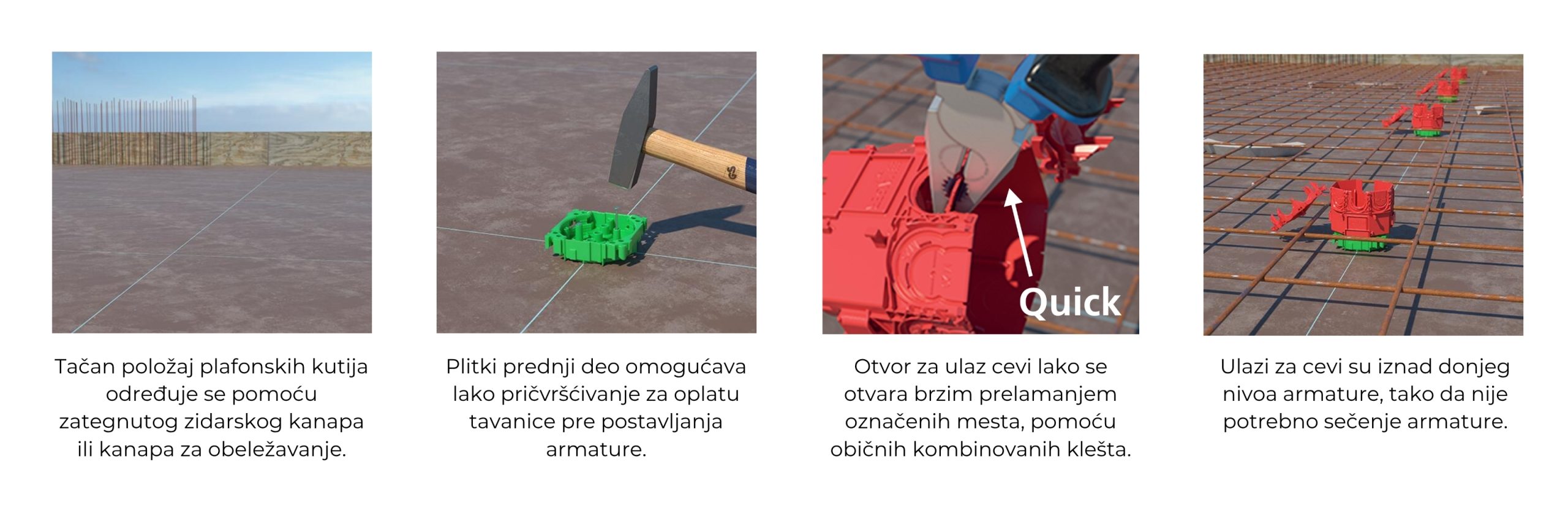 ugradnja elektroinstalacija u beton plafonska kutija